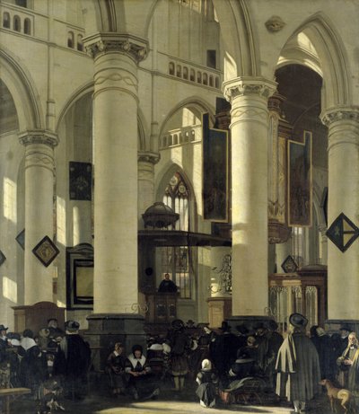 Interior de una iglesia de Emanuel de Witte